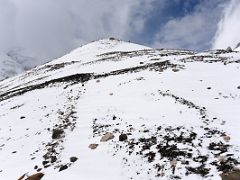02C The trail ahead has some snow toward Yuhin Peak 5100m from Ak-Sai Travel Lenin Peak Camp 1 4400m